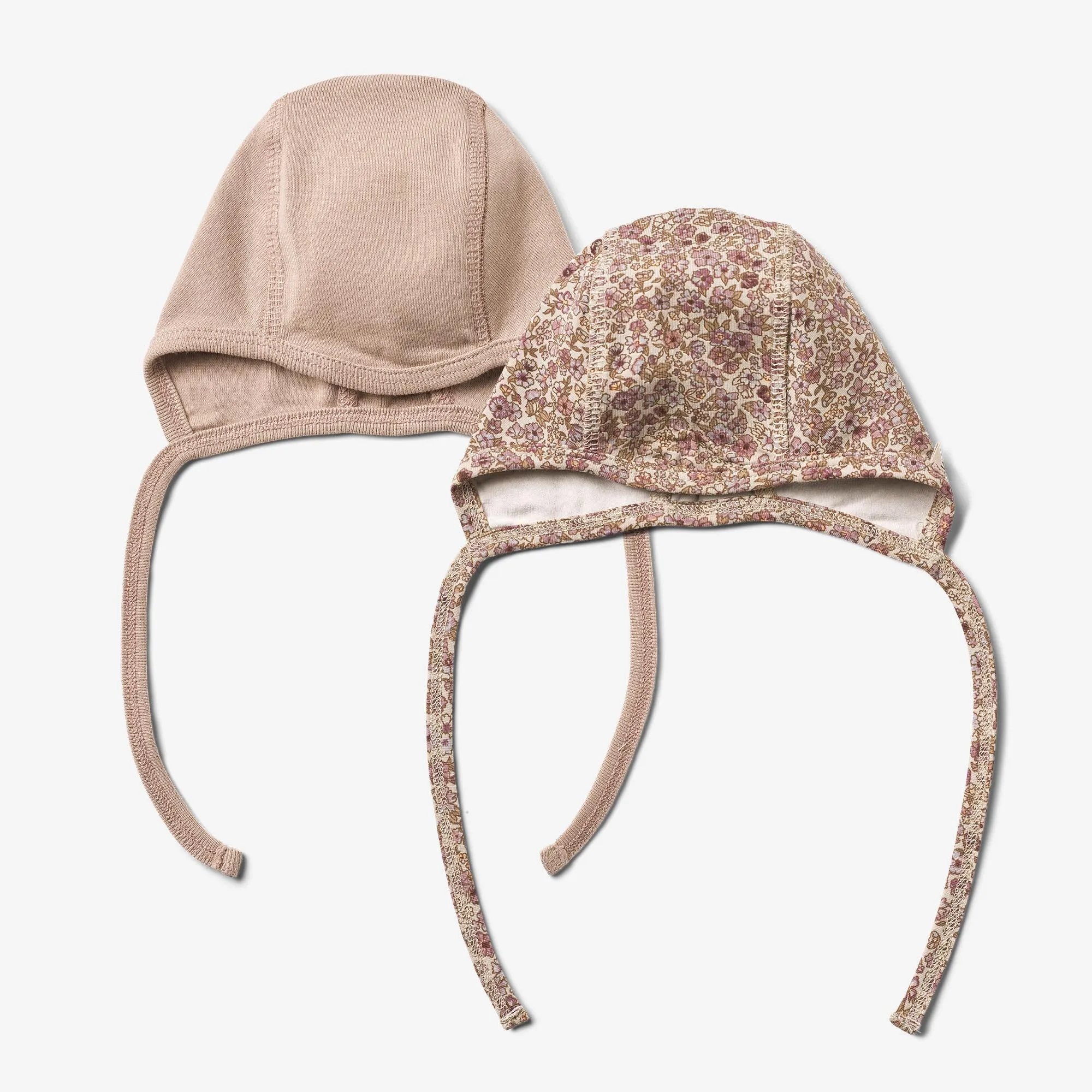 2 Rib Cap Hassel | Baby - grey rose flowers