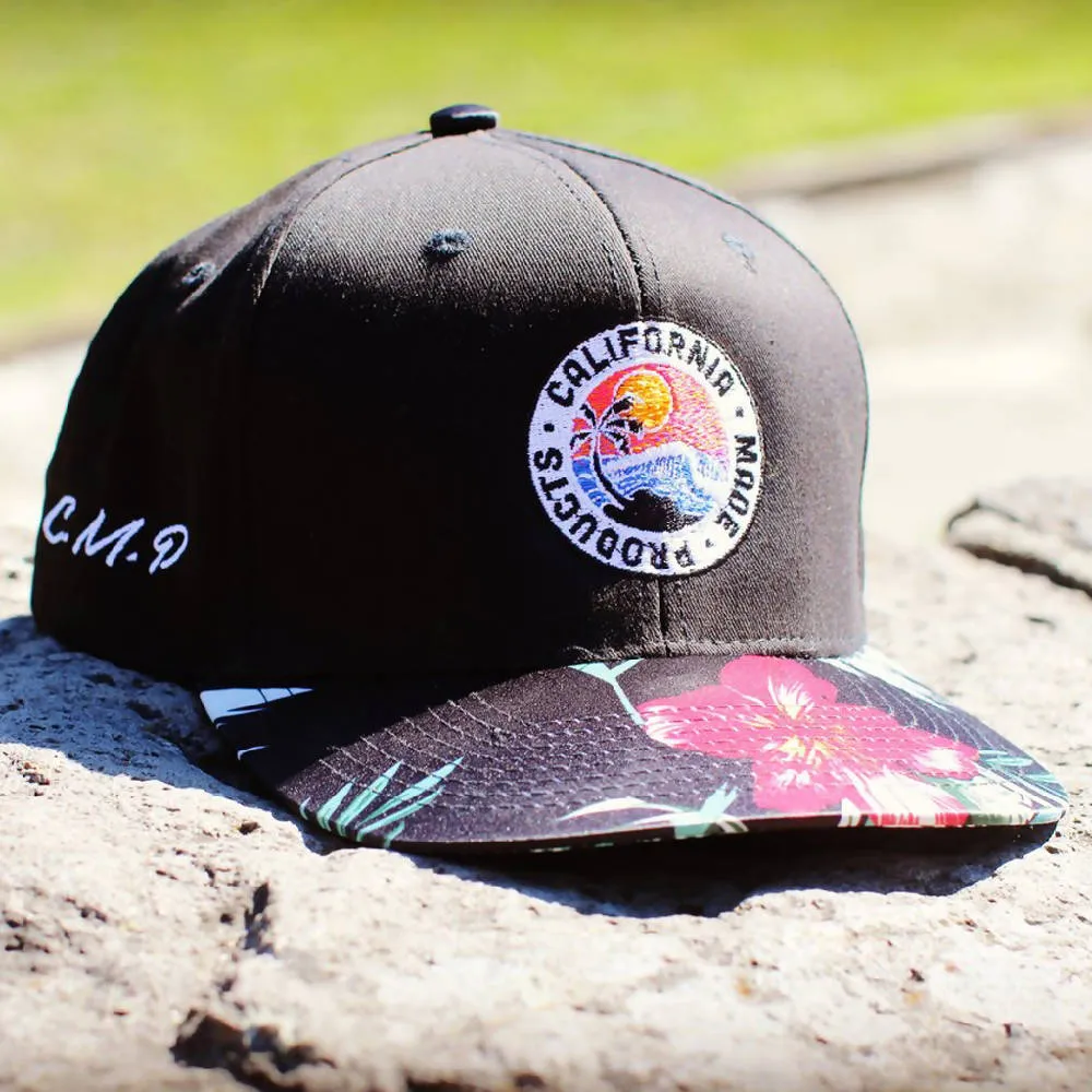 2-Tone Floral Snapback Hat