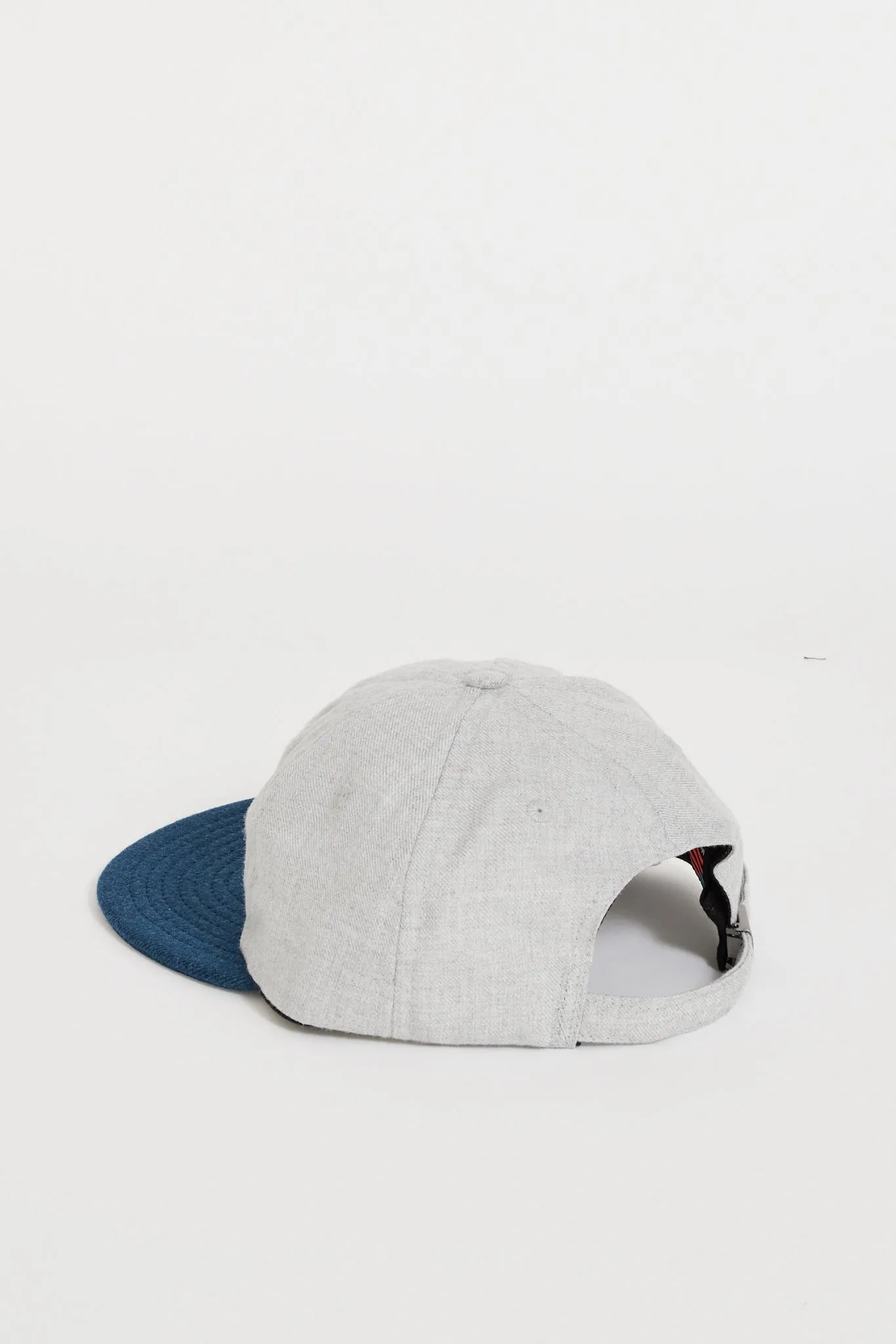 2-Tone Wool Serge 6 Panel Cap Heather Grey/Royal Blue