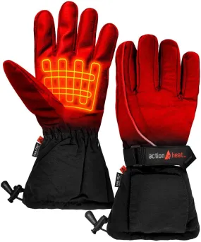 ActionHeat AA Battery Heated Snow Gloves – Men Rechargeable Electric Gloves w/Weather Resistant Soft Shell, Cozy Fleece