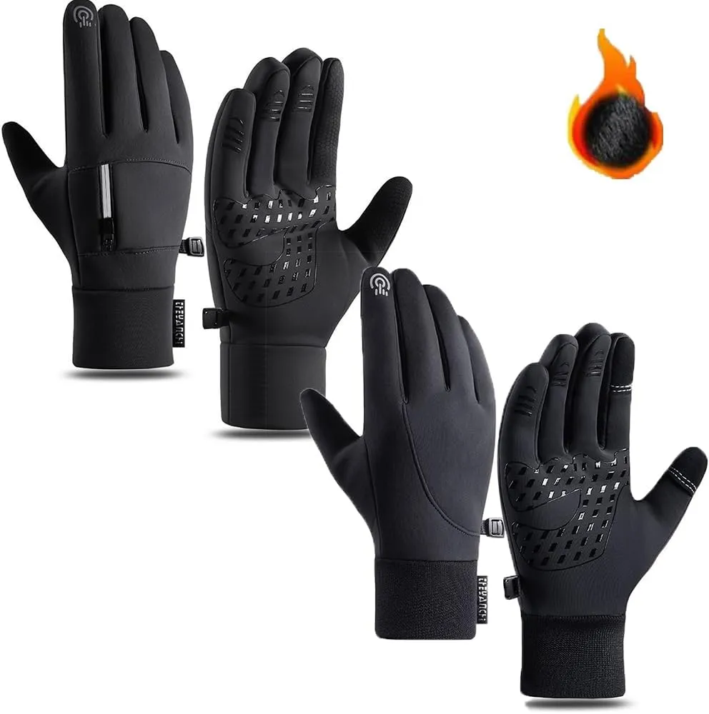 Arcticz Gloves, Arcticz - Premium Thermo Gloves, Winter Non-Slip Thermo Gloves with Touch Screen Finger Waterproof Thermal Gloves