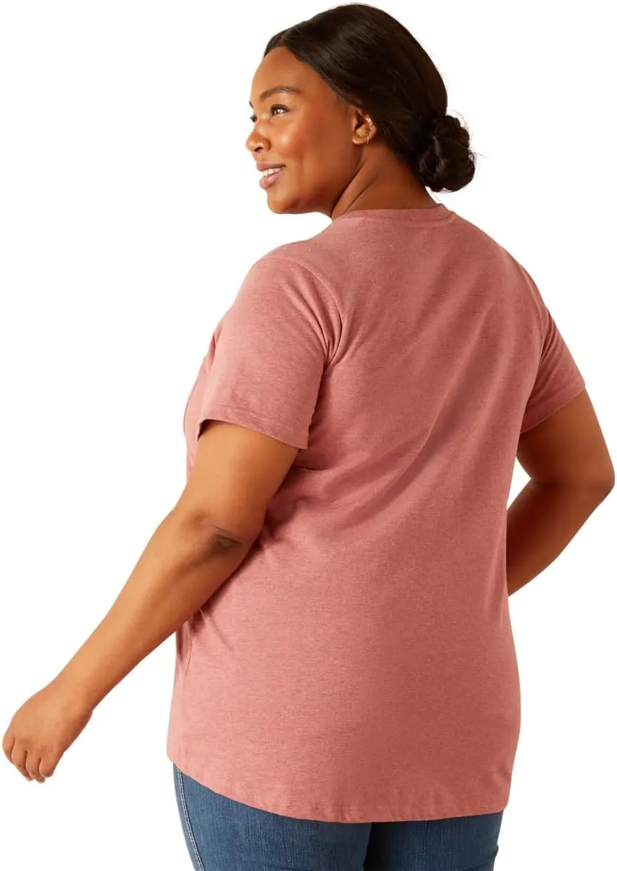 ARIAT Women's Rebar Cotton Strong V-neck Top