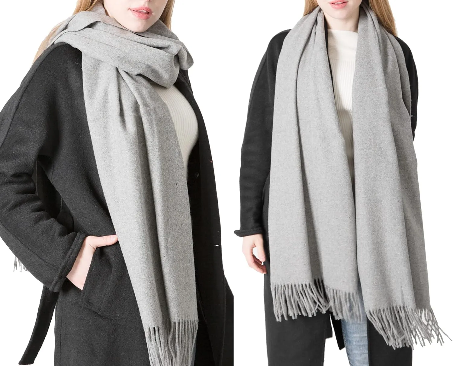 Cashmere Blend Solid Color Scarfs for Women Winter Scarves for Women Pashmina Shawls And Wraps Wool Scarf