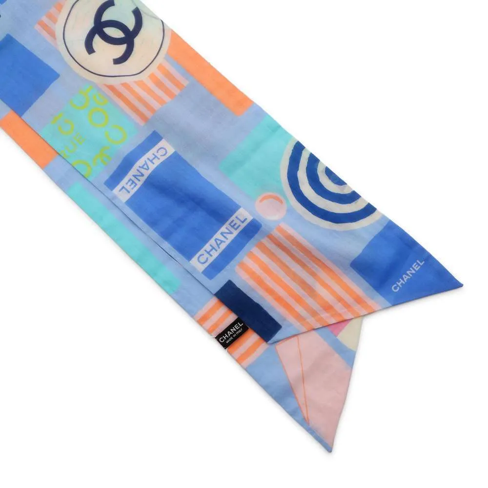 Chanel Cc Logo Scarf Multicolor