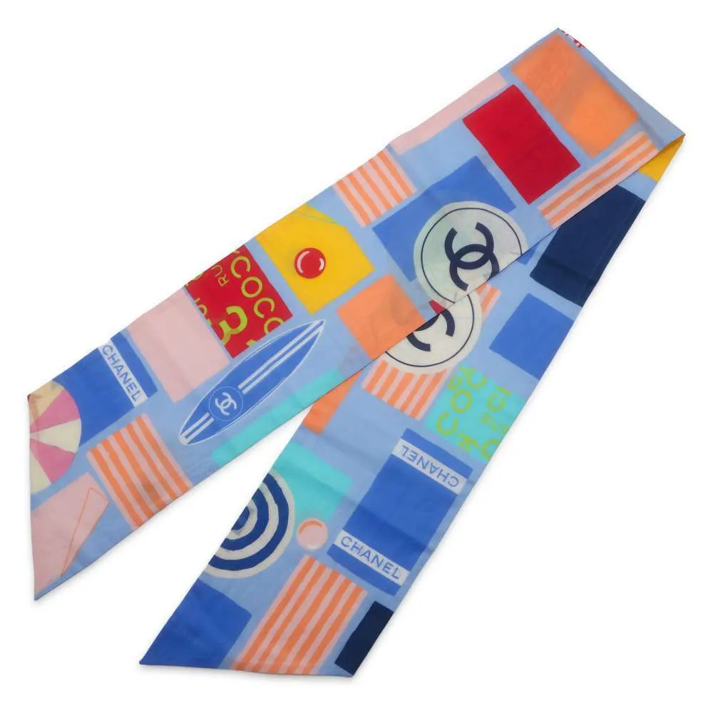 Chanel Cc Logo Scarf Multicolor