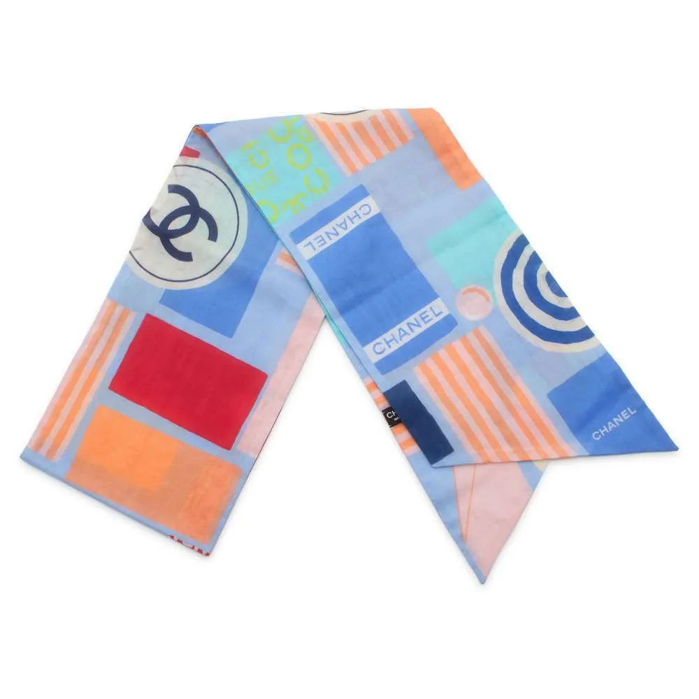 Chanel Cc Logo Scarf Multicolor