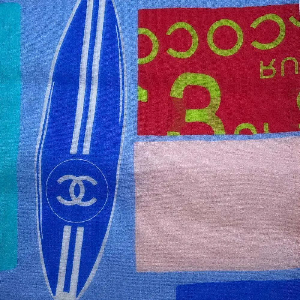 Chanel Cc Logo Scarf Multicolor
