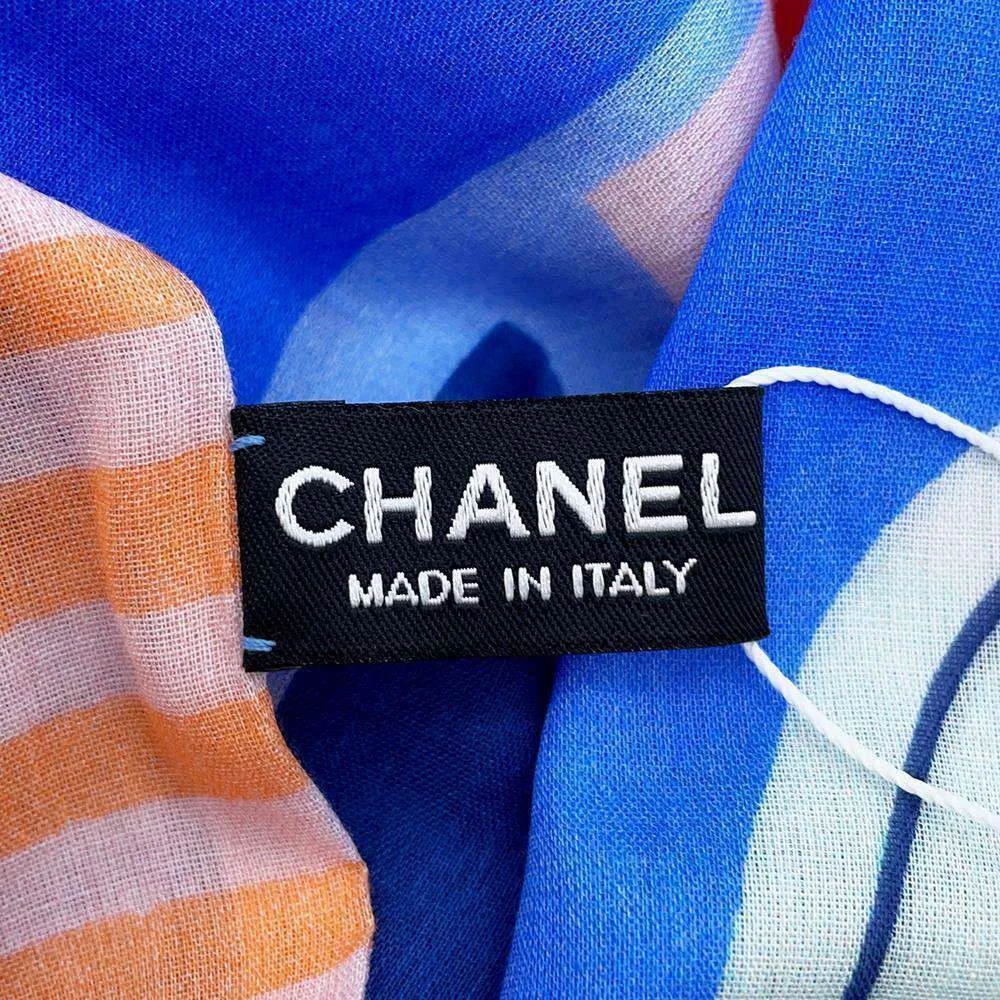 Chanel Cc Logo Scarf Multicolor