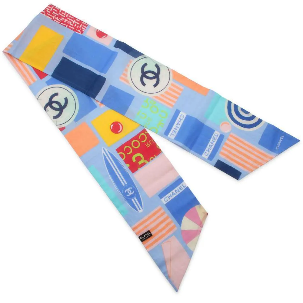 Chanel Cc Logo Scarf Multicolor