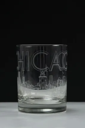 CHICAGO Skyline Drinkware Glass Set of 1 or 2