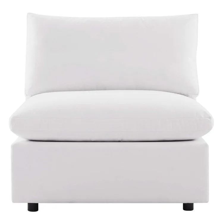 Commix Overstuffed Outdoor Patio Armless Chair