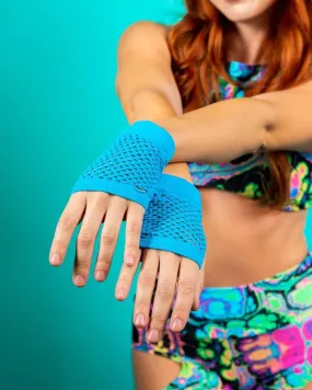 Fishnet Gloves - Turqouise