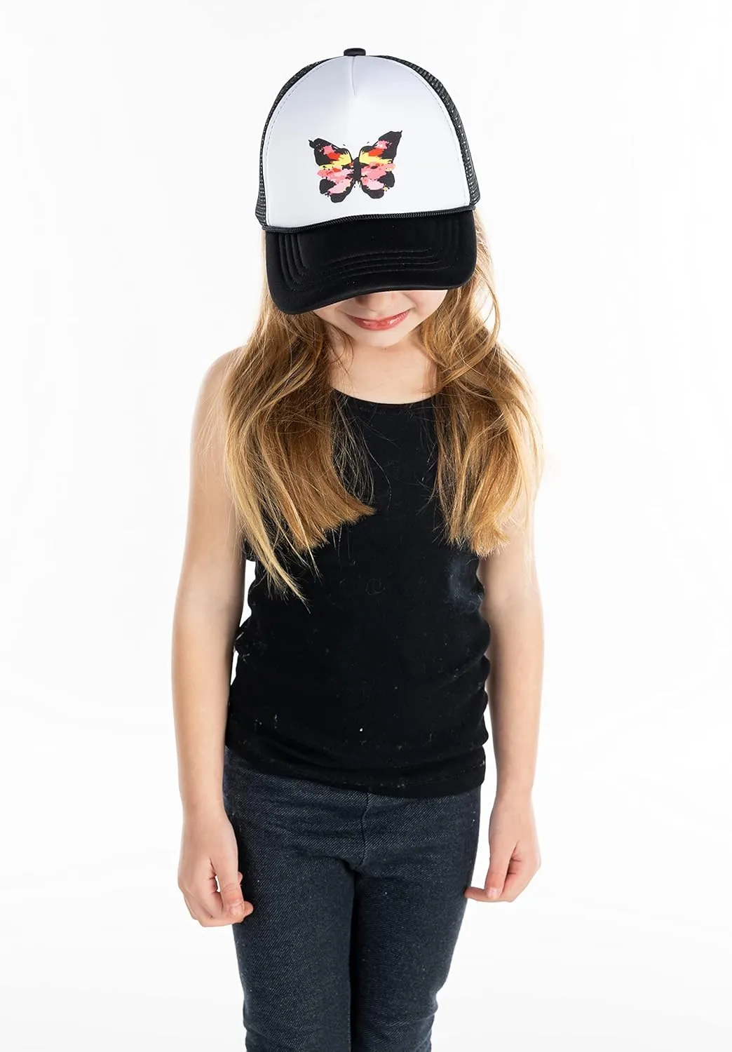 Funky Junque Kids Trucker Hat Adjustable Snapback Mesh Cap - Retro High Crown Style for Boys & Girls
