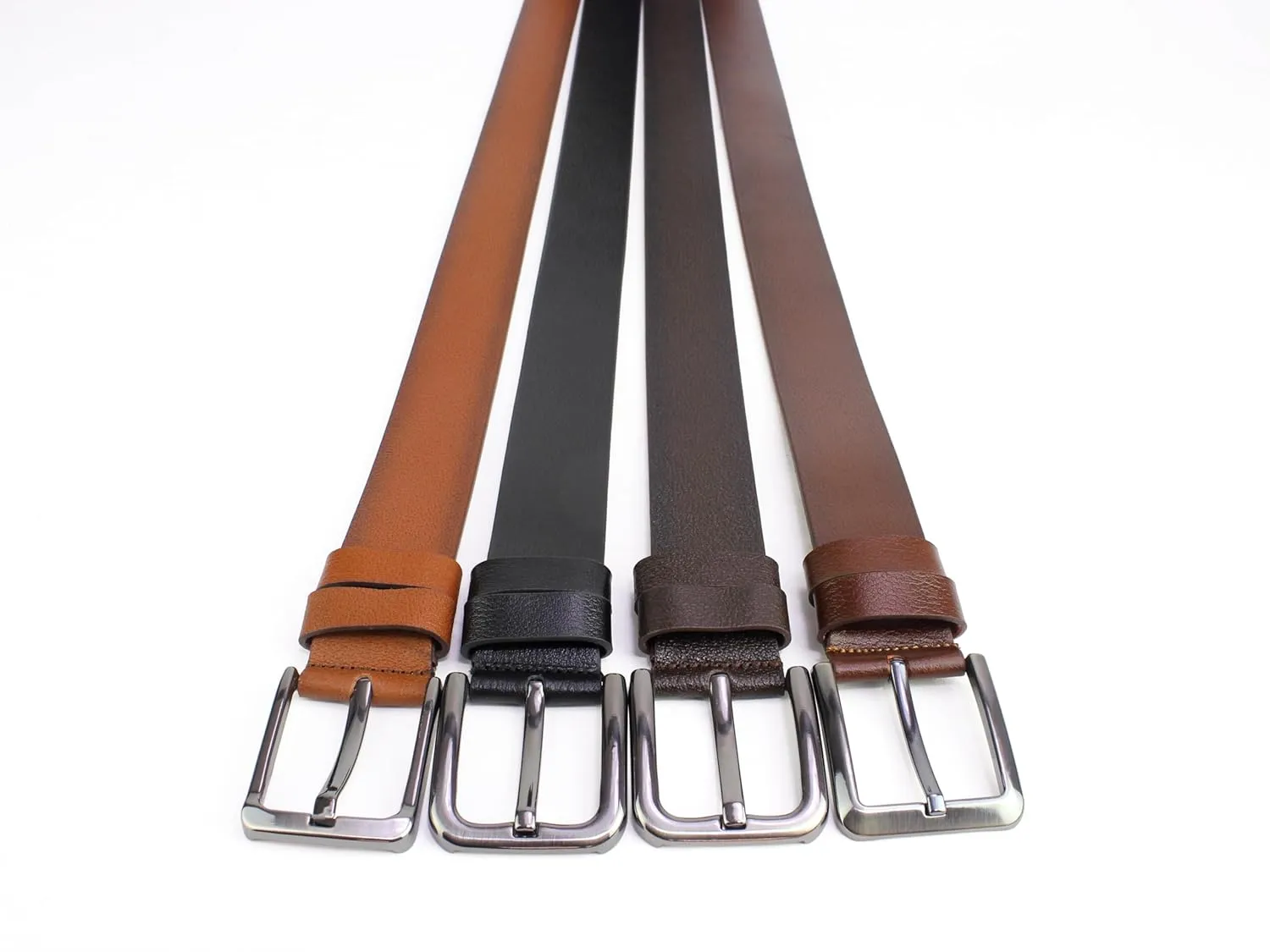 Genuine Leather Belts for Men Heavy Duty 1.57 Inch Wide 4cm Everyday Casual Belt Buffalo Dark Brown (53 inches / 135 cm)
