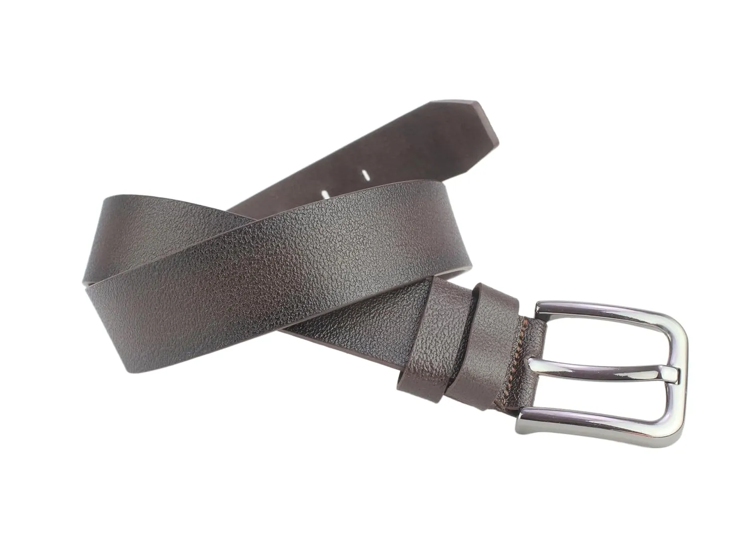Genuine Leather Belts for Men Heavy Duty 1.57 Inch Wide 4cm Everyday Casual Belt Buffalo Dark Brown (53 inches / 135 cm)
