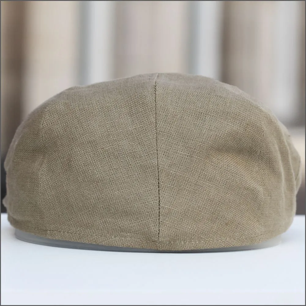 Irish Linen Khaki Cap 