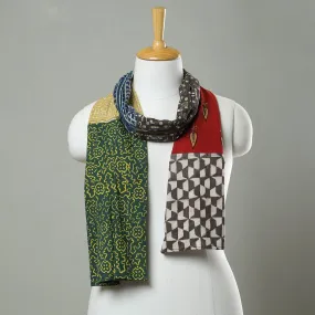 Multicolor - Patchwork Block Printed Cotton Stole 03