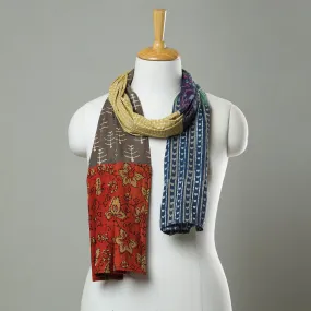 Multicolor - Patchwork Block Printed Cotton Stole 09