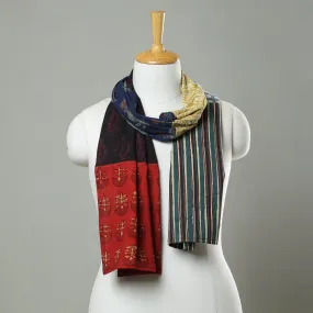 Multicolor - Patchwork Block Printed Cotton Stole 71