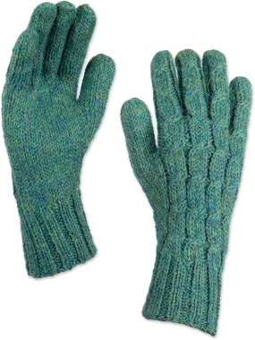 NOVICA Artisan Handmade Wool100% Alpaca Gloves Cable Knit in Light Mauve from Peru