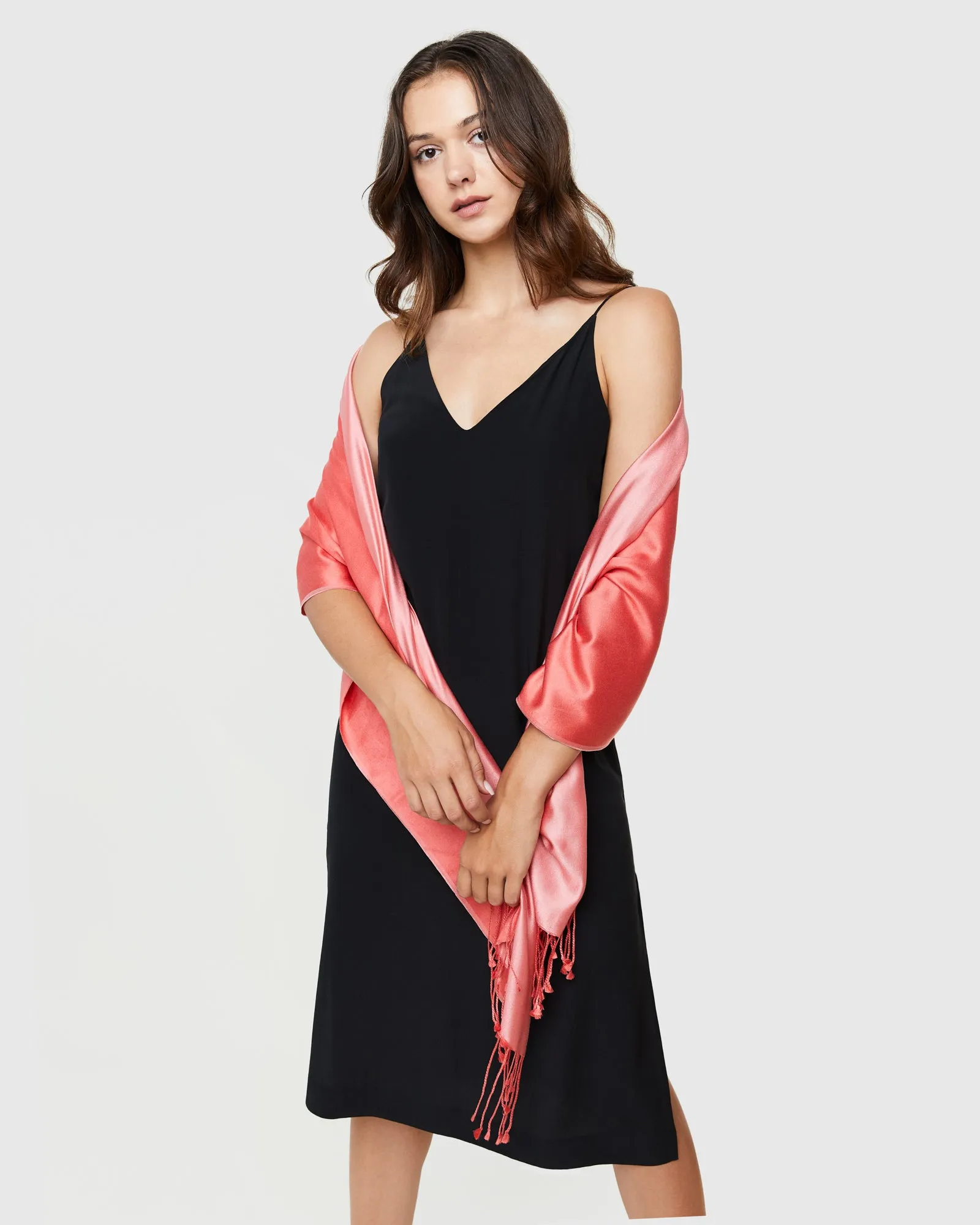 Premium Silk Two-Tone Scarf