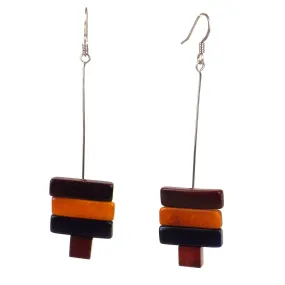 Rialto Tagua Nut Earrings in Burgundy Faire Collection