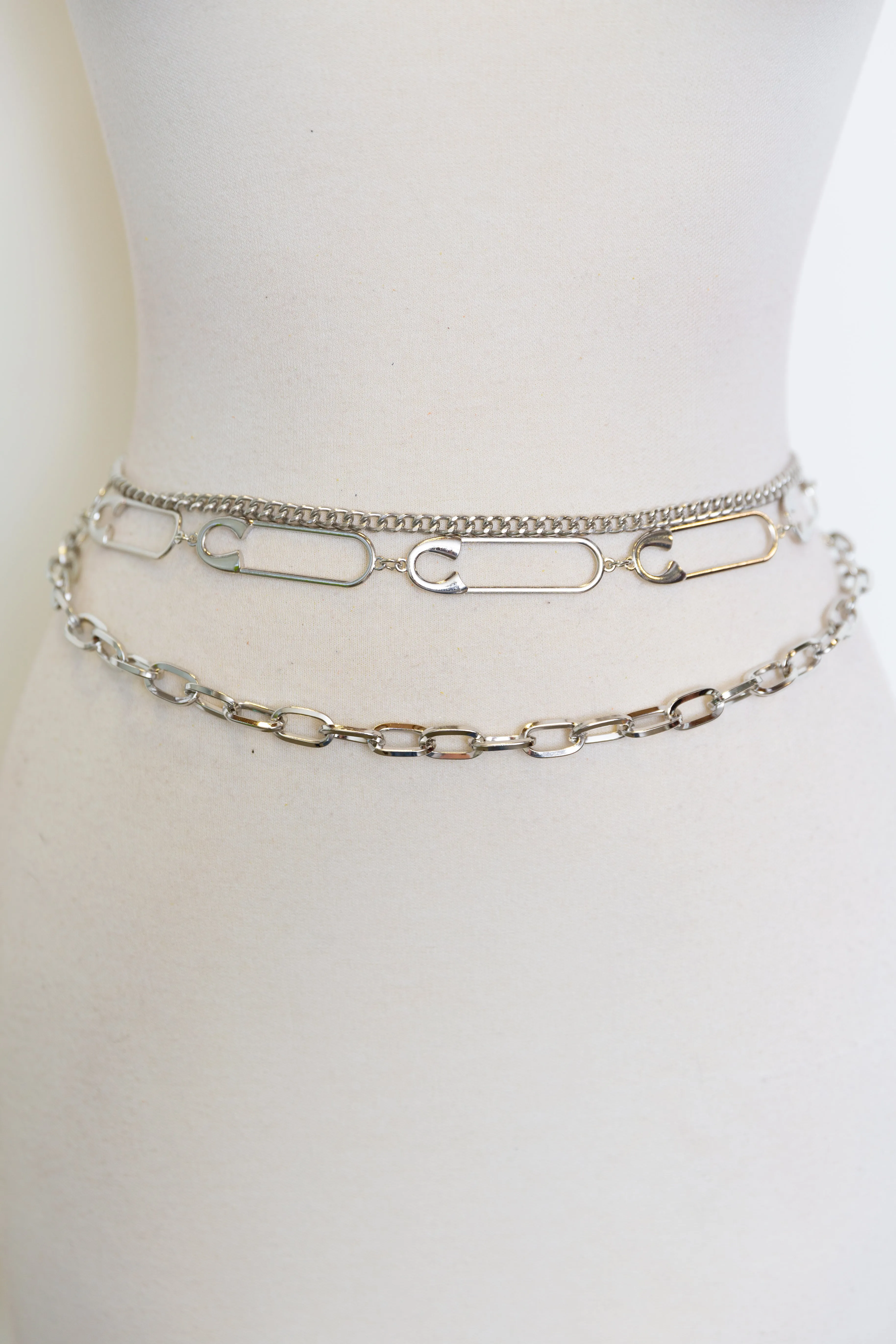 Safety Pin Belt (Silver)