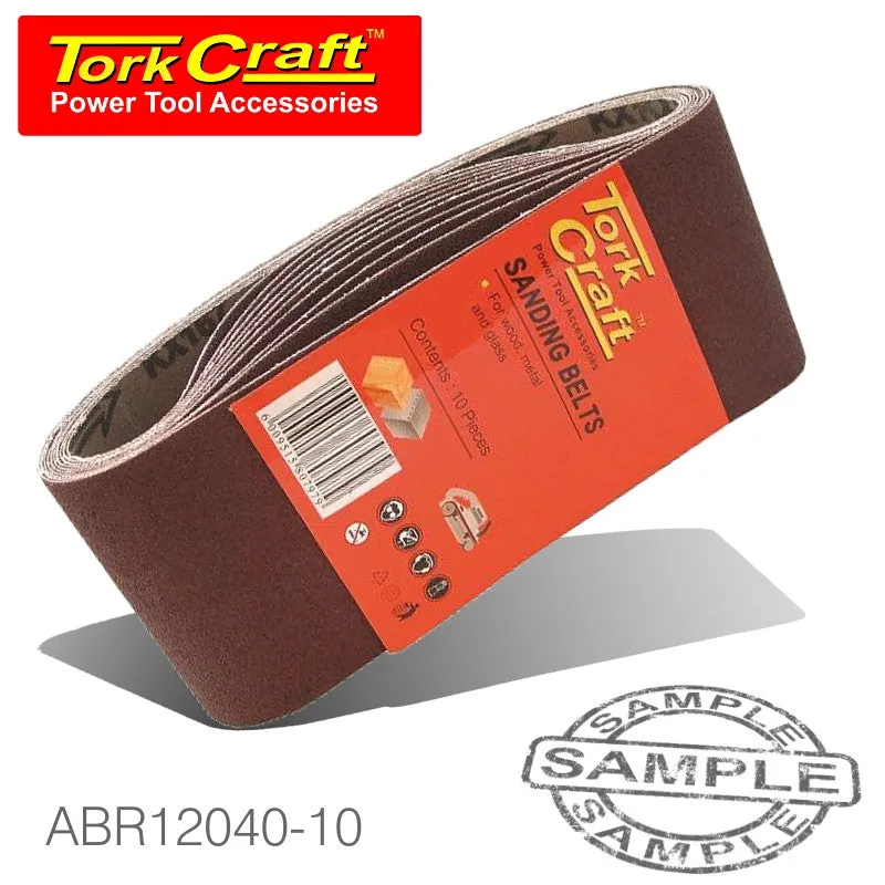 SANDING BELT 75 X 610MM 40 GRIT 10/PACK