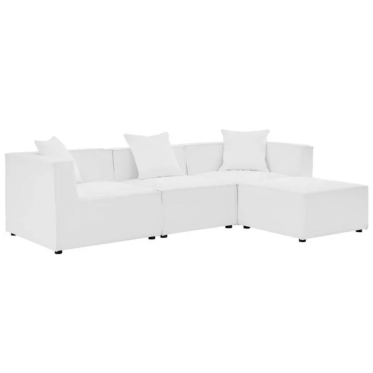 Saybrook Outdoor Patio Upholstered Four-Piece Sectional Sofa