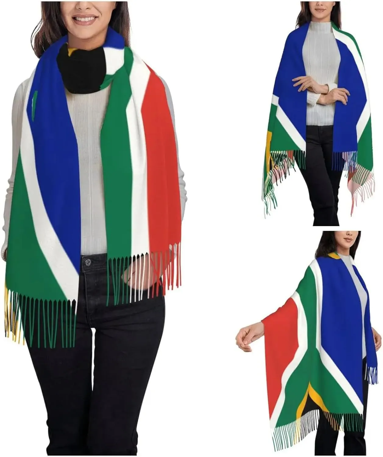 scarves for women winter - South African Springboks Flag Scarf for Women Warm Winter Cashmere Shawls a