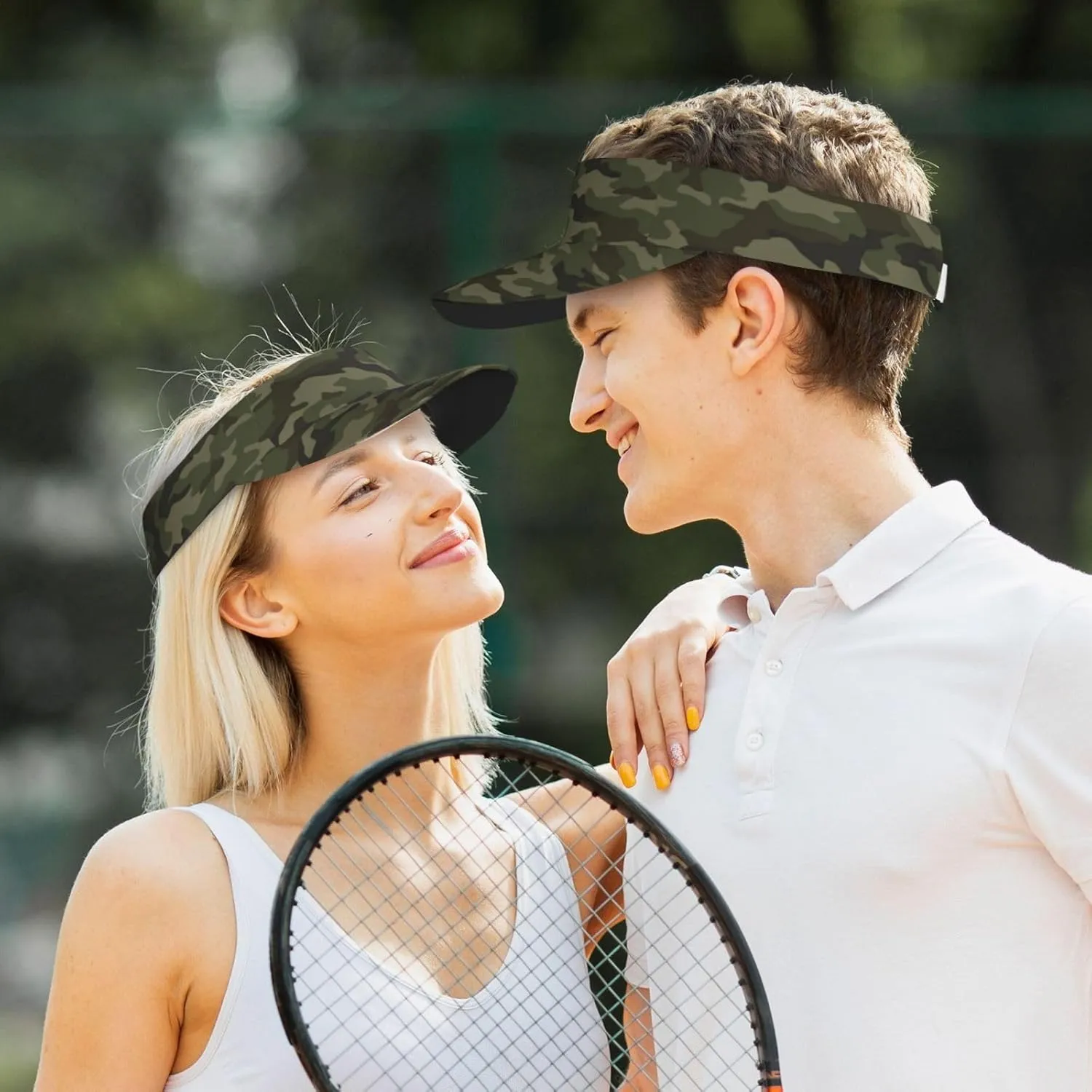 Sports Sun Visor Hats Adjustable Men Women Lightweight Packable Cooling Empty Top Visor Hat for Running, Tennis, Golf