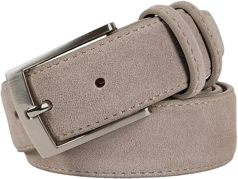 Suede Belt Genuine Leather Belts For Men And Women With Oxford Fabric Belts Luxury Buckle Belts