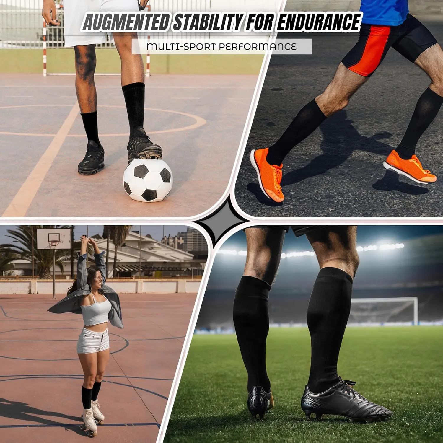 Vizari Premium Sports Socks for Adult and Youth - Breathable, Moisture-Wicking & Elastic Ribbed Design for All-Day Comfort