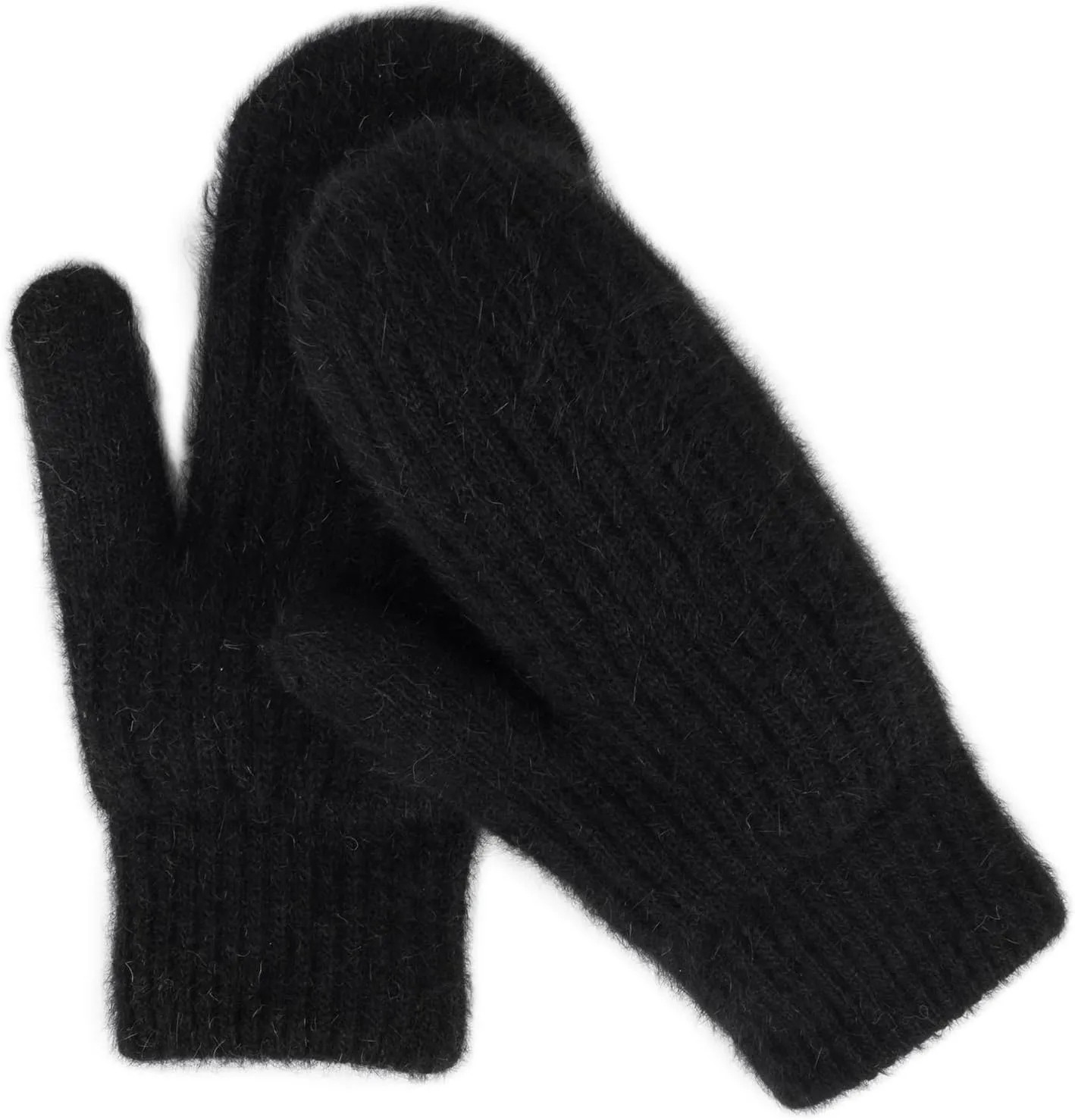 Women Winter-Warm-Mittens Fur-Fleece-Gloves Knit Cute-Mittens for Adult Cold Weather