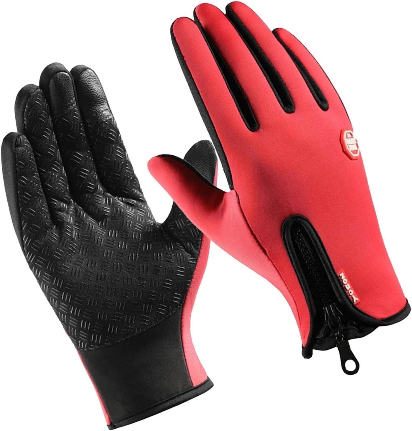 XXL Red Gloves for Winter Sports - Waterproof and Insulated for Outdoor Use