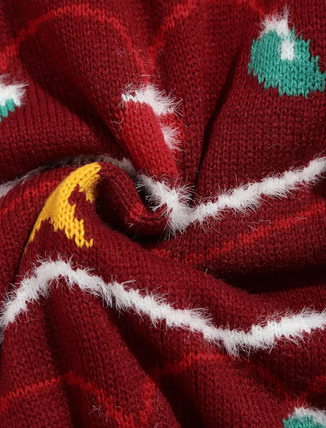 ZAFUL Women Men Ugly Christmas Pullover Sweaters Couple Crew Neck Long Sleeve Knit Xmas Holiday Jumper