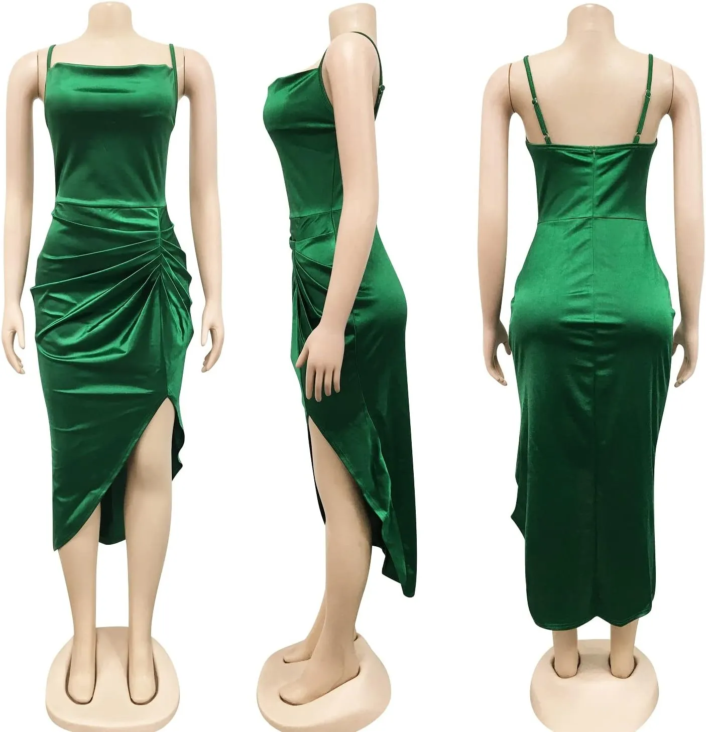 Zoctuo Womens Sexy Elegant Saparkly Sequins Solid Color Bodycon Cocktail Birthday Prom Dress Party Club Night Outfits